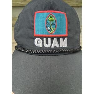 VVTG GUAM Souvenir Hawaiian Headwear Trucker Hat Nylon Snapback Cap 80s 90s USA